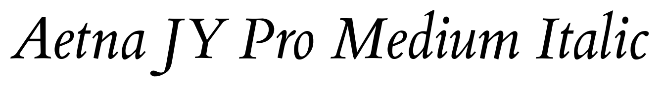 Aetna JY Pro Medium Italic